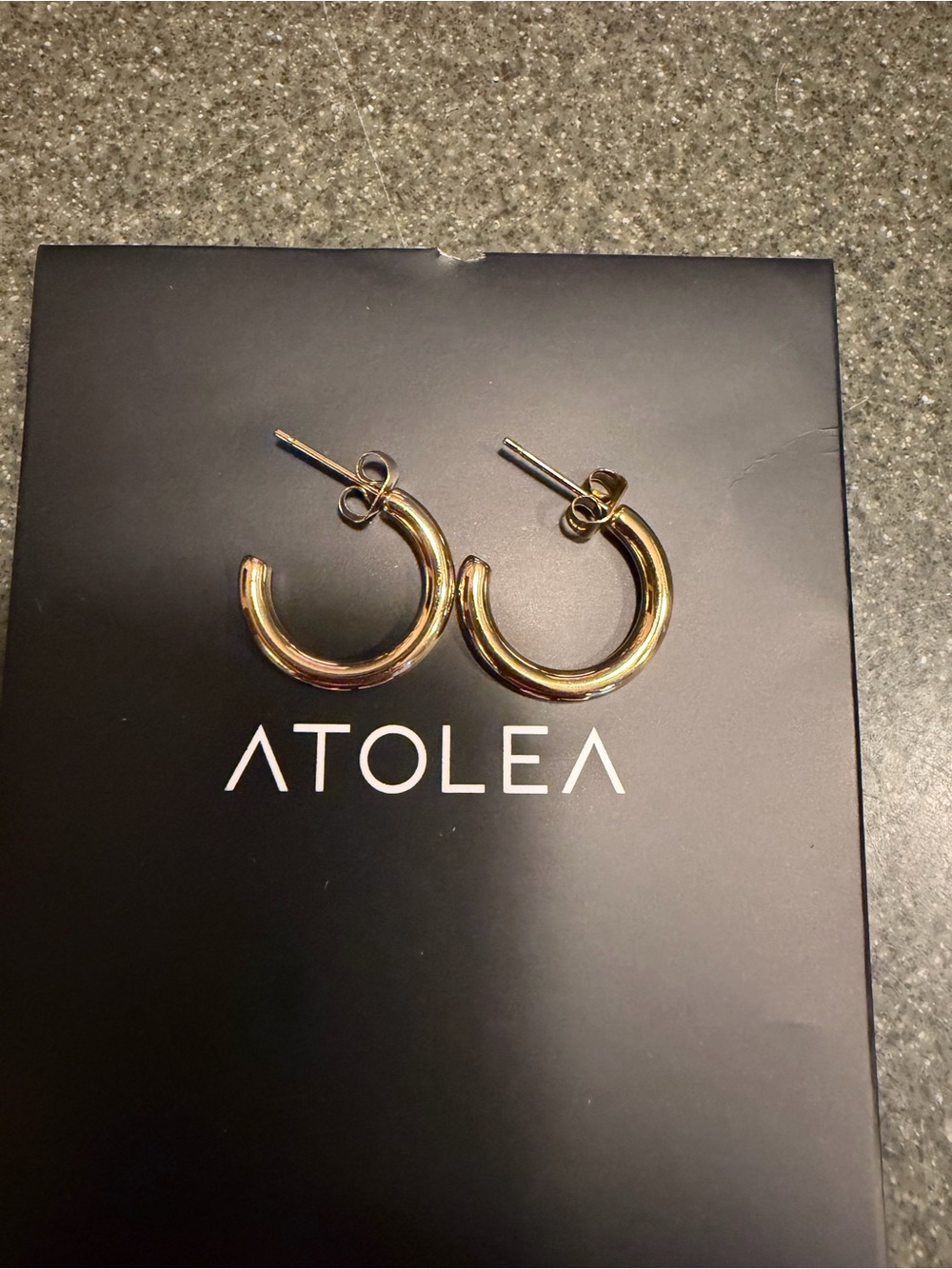 Gold PVD plated hoop Earrings - NWT Atolea